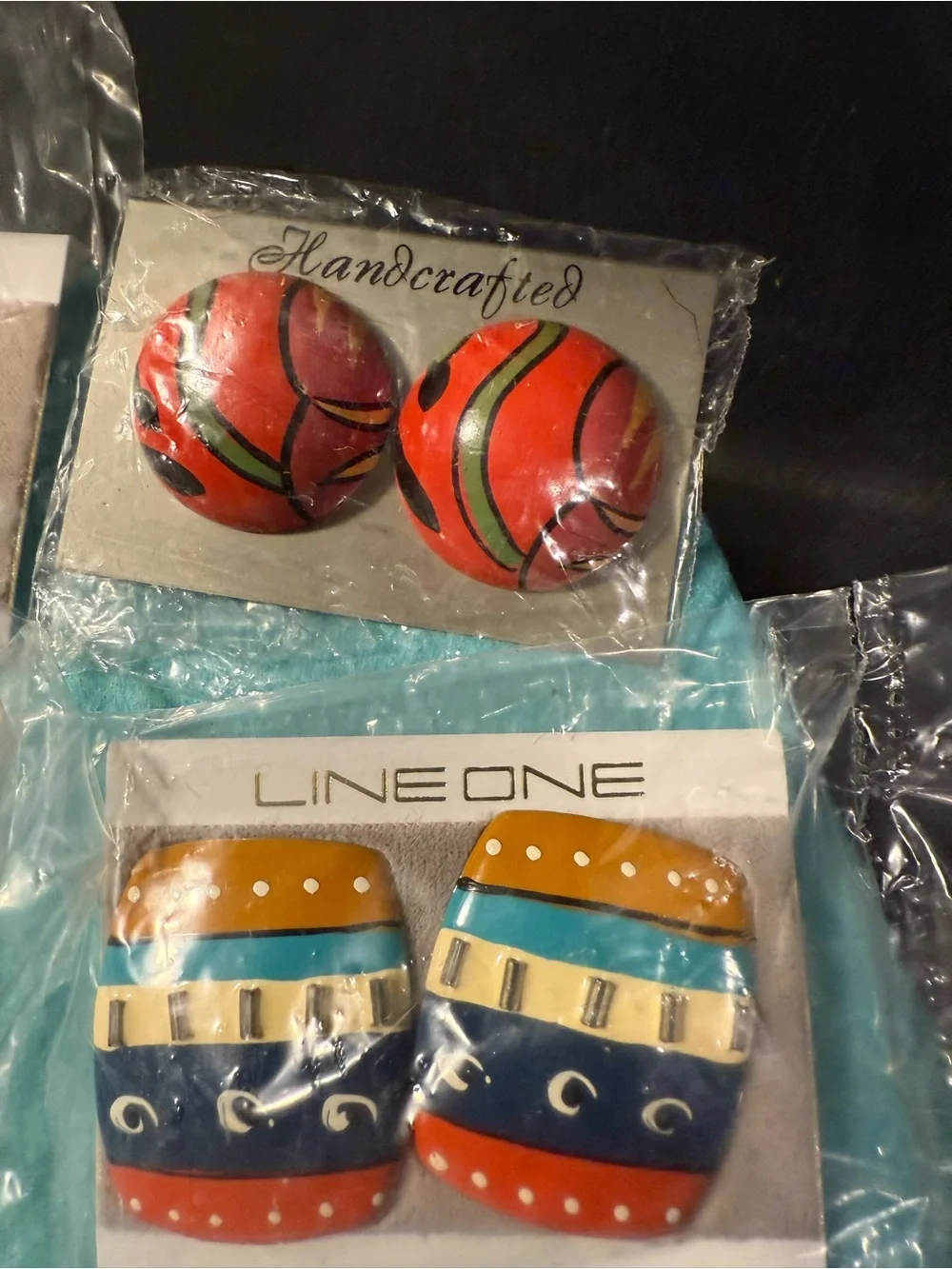 Line One Women’s Colorful Patterned Earrings- Multicolor- lot of 6 - Picture 3 of 6